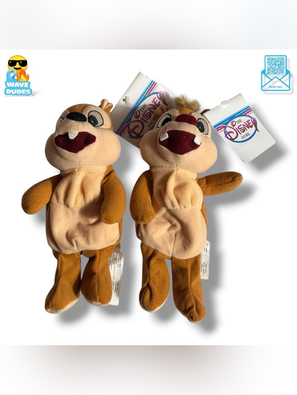 The Disney Store Chip & Dale Chipmunks Mini Plush Set